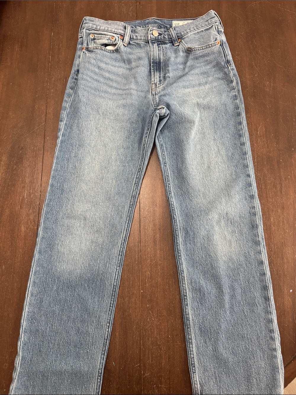 GAP Straight-Leg Jeans in Light Blue Wash